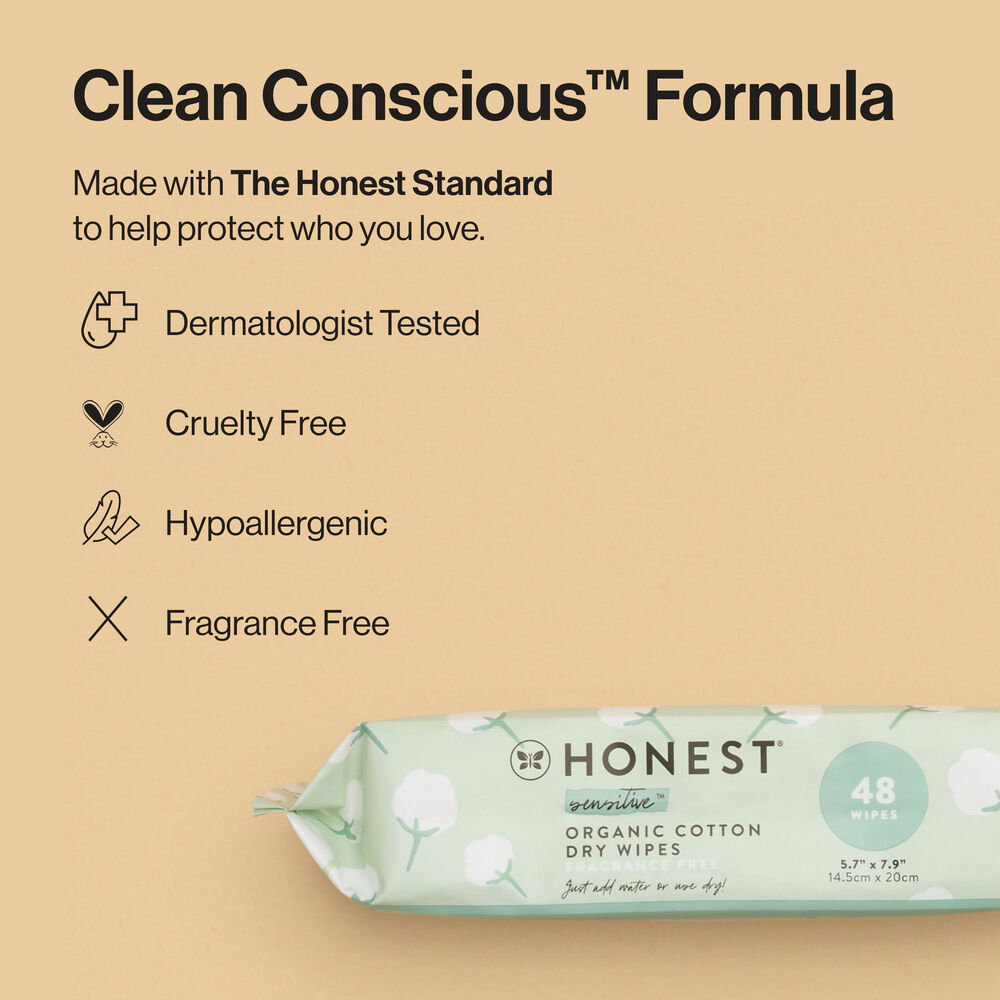 Honest Dry Wipes, 192 Count