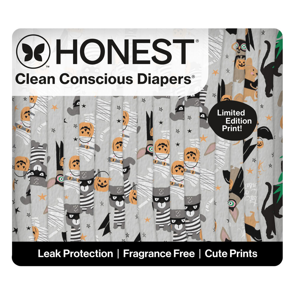 Honest Clean Conscious Diaper®, Costume Paw-ty, Size 1