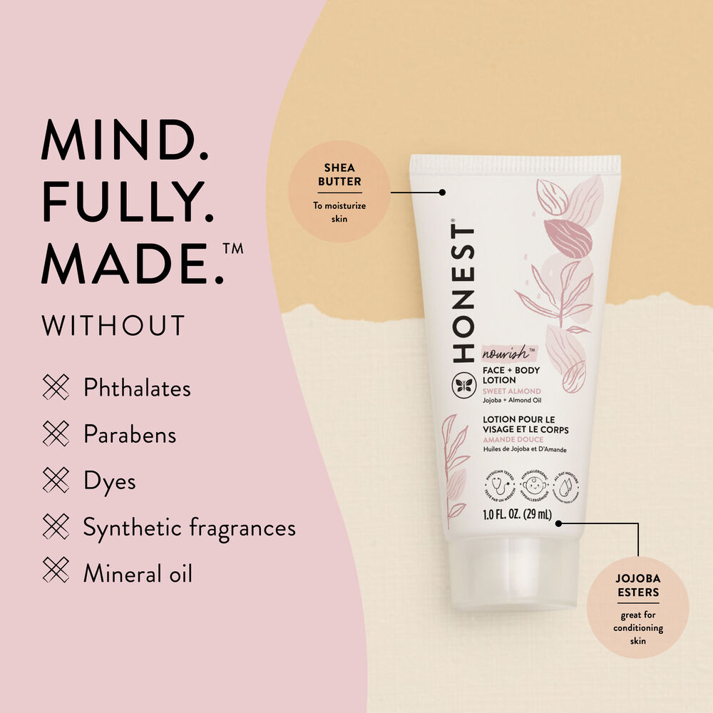 Face + Body Lotion, Travel Size, Gently Nourishing