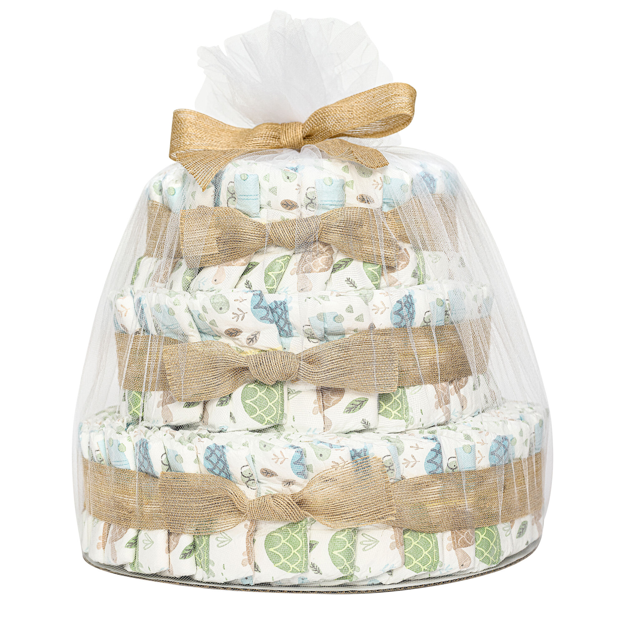 Diaper Cake, Turtle Time, Deluxe