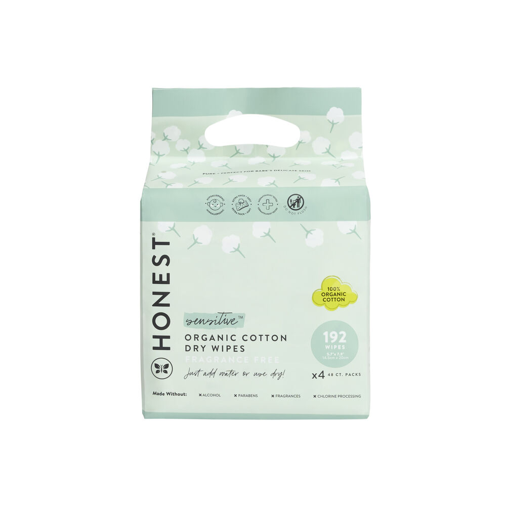 Honest Dry Wipes, 192 Count