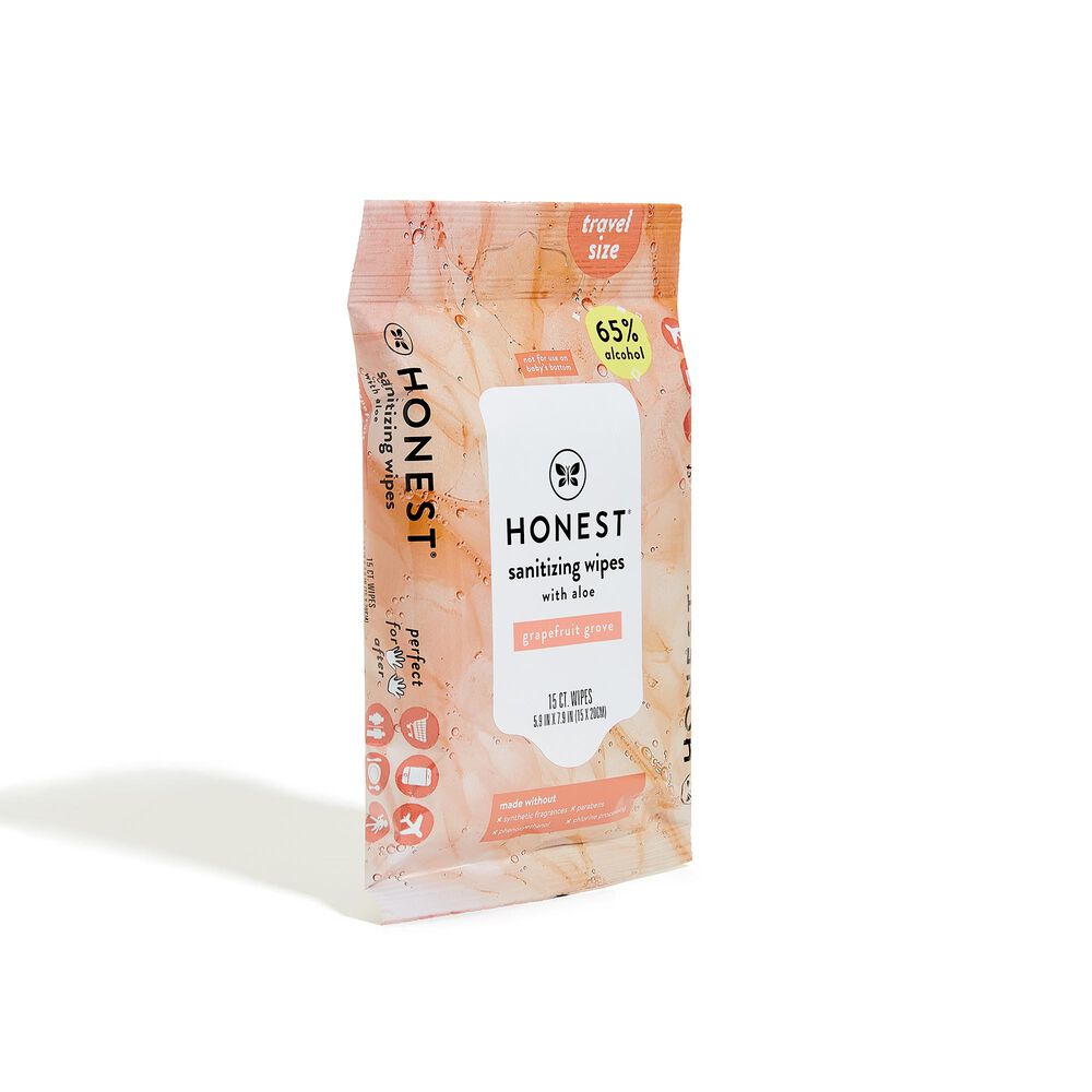 Sanitizing Alcohol Wipes, 15 Count, Grapefruit Grove