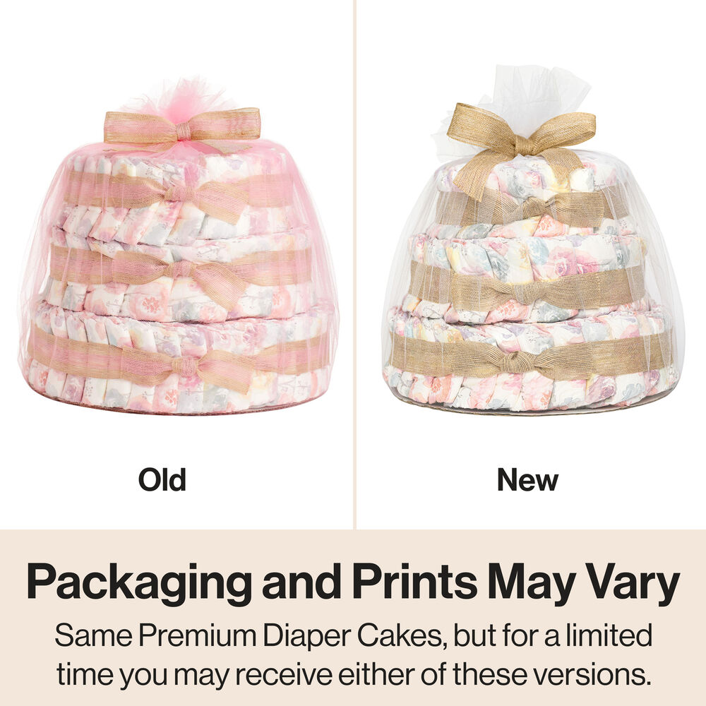 Diaper Cake, Rose Blossoms, Deluxe